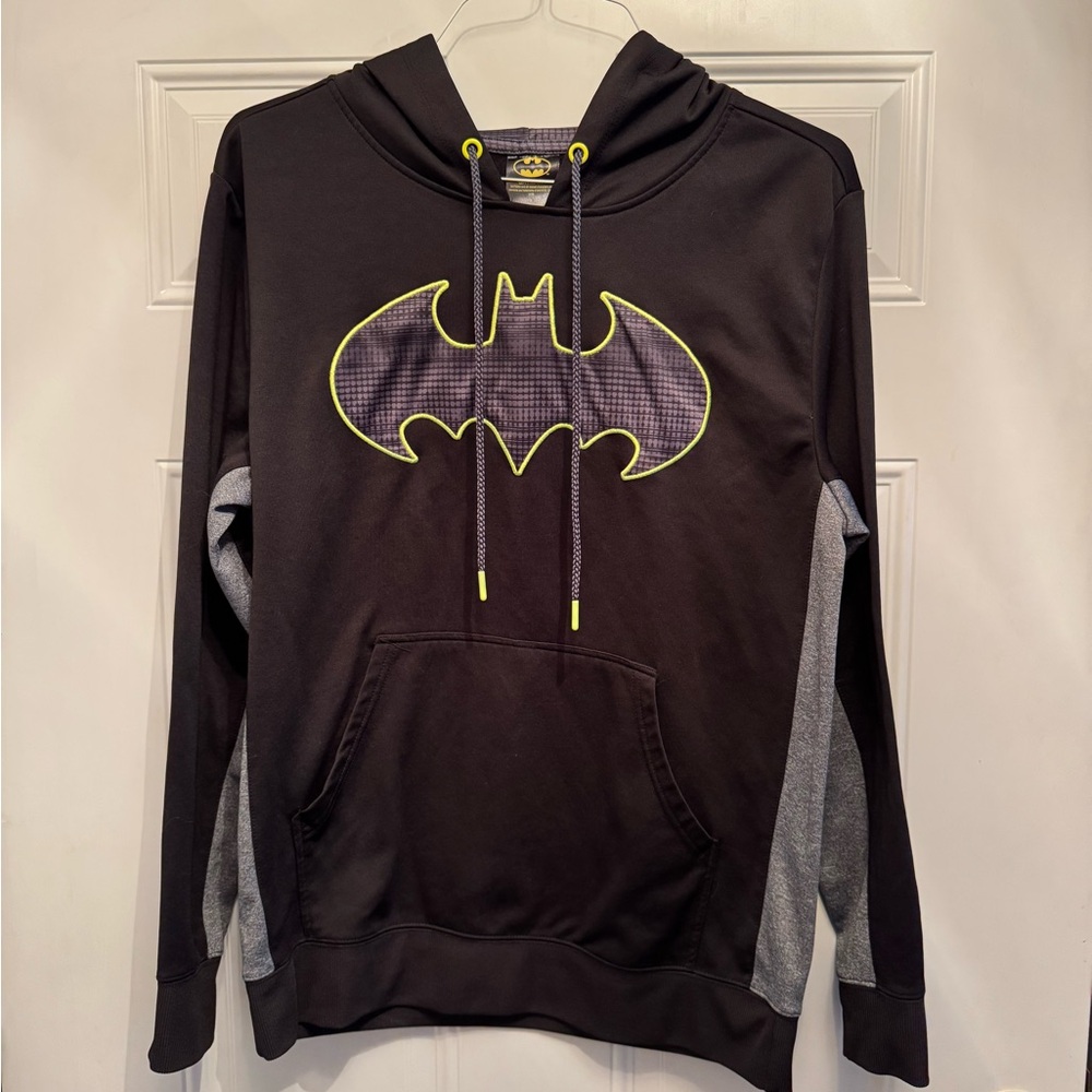 Batman LOGO Pull Over Hoodie Sweatshirt kids Large Black